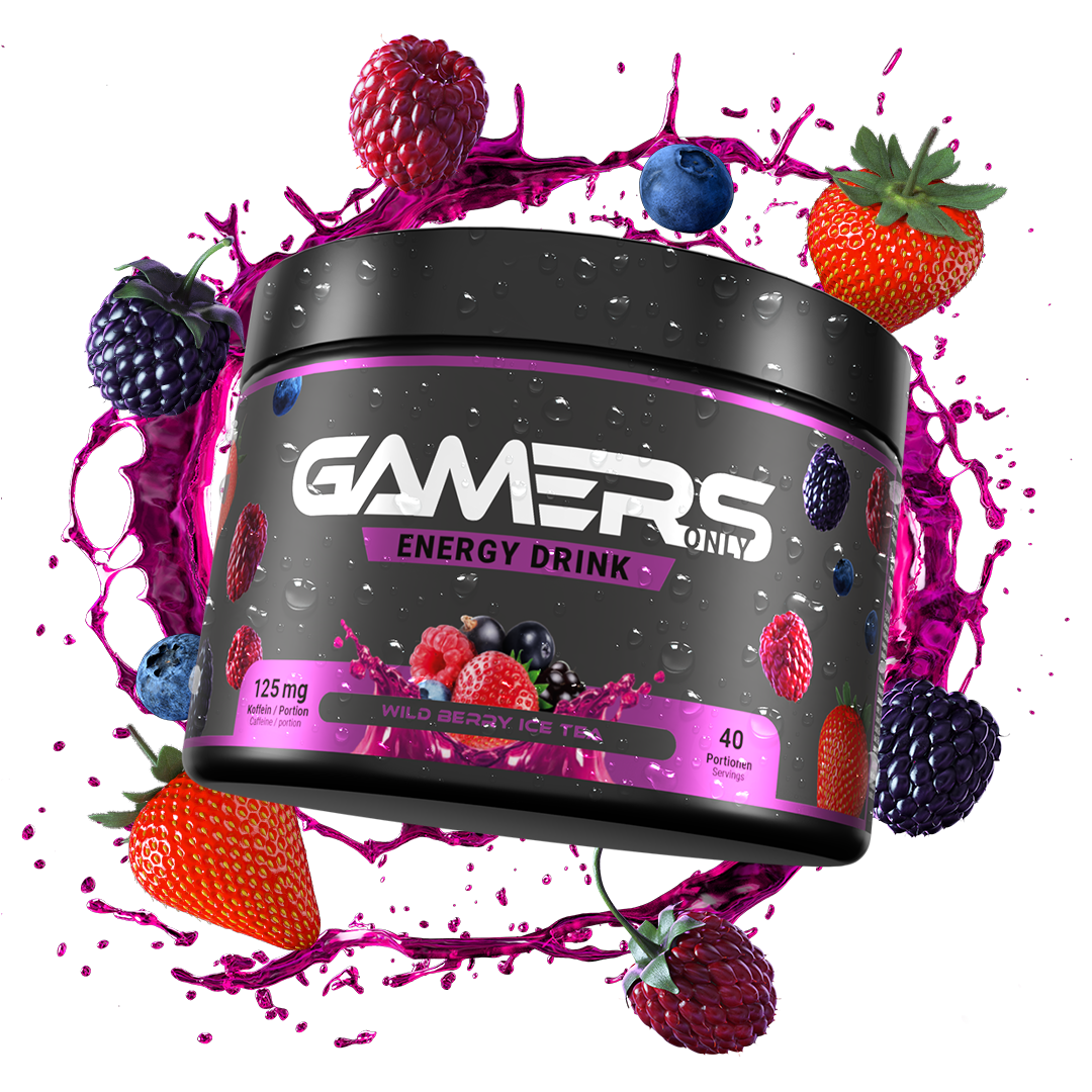 Gamers Only Energy Drink Pulver — Wild Berry Ice Tea